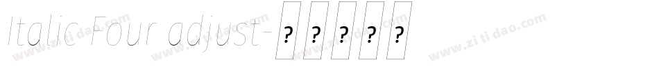 Italic Four adjust字体转换